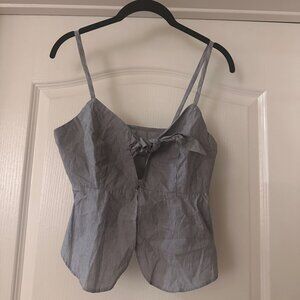 Striped Gray Sleeveless Top size small